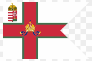 Pennant Svg Swallowtail Image Download - Flag: Naval Ensign Of Hungary Clipart