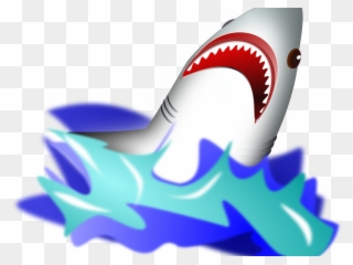 Monster Waves Clipart Ict - Shark In Water Clipart - Png Download