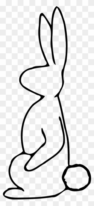Hare Clipart Rubbit - Outline Of An Animal - Png Download