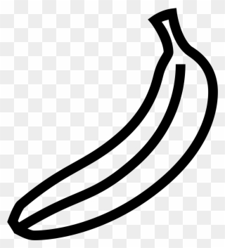 This Is A Drawing Of A Single Banana - Banana Clipart