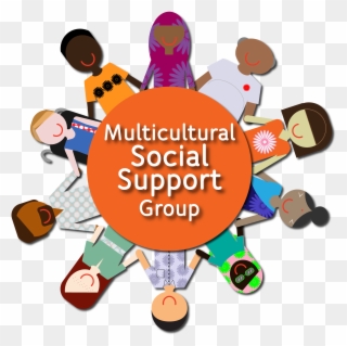 Multicultural Social Support Group - Support Group Illustration Clipart