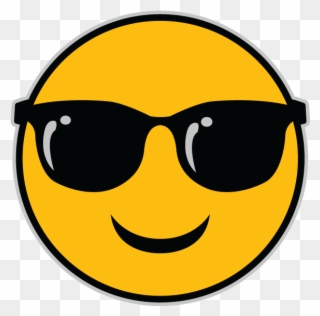 The Sunglasses Emoji - Emoji With Glasses Gif Clipart