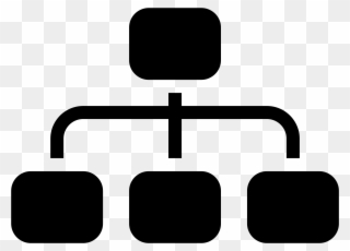 Hierarchy Filled Icon - White Org Chart Icon Clipart