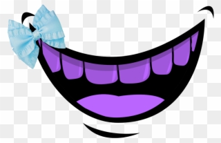 Mq Mouth Purple Bow Ribbon Bows - Boca Feliz Dibujo Clipart