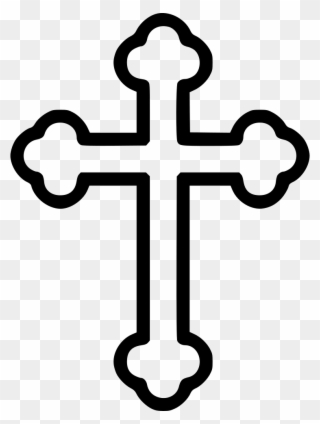 Cross Svg Png Icon Free Download - Outline Of Orthodox Cross Clipart