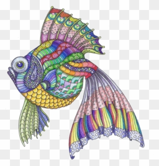 Fish, Fish - Zentangle Fish Color Clipart