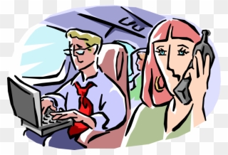 Banner Royalty Free Download Associates Travel By Air - People On A Plane Cartoon Clipart