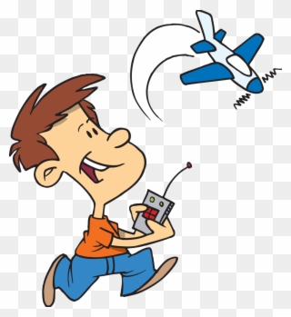 Remote Control Plane Cartoon Clipart
