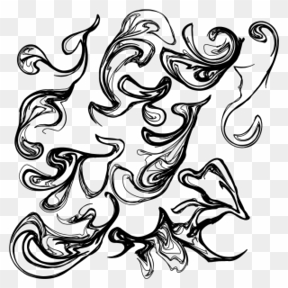 Distorted Swirls, Looks Like Liquid Swirls - Swirls Clipart