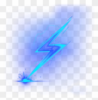 Ftestickers Clipart Lightningbolt Blue Cute - Transparent Blue Lightning Bolt Cute - Png Download