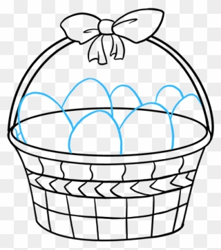 How To Draw Easter Basket - Drawing Image Of Basket Clipart