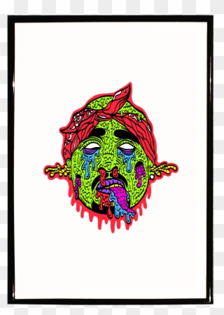 Zombie Tupac Shakur A3 Print $24 - Tupac Shakur Clipart