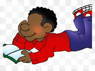 Student Reading Clipart - Reading Boy - Png Download