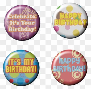 More Views - Happy Birthday Button Clipart
