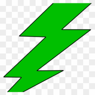 Lightening Clipart Stripe - Green Lightning Bolt Clipart - Png Download