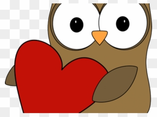 Heart Clipart Owl - Owl Clipart Heart - Png Download