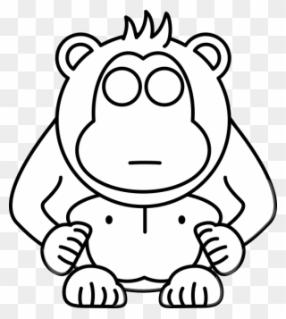 Blank Template Of Monkey Clipart