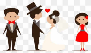 Png Download Wedding Party Clipart - Wedding Couple Icon Vector Transparent Png