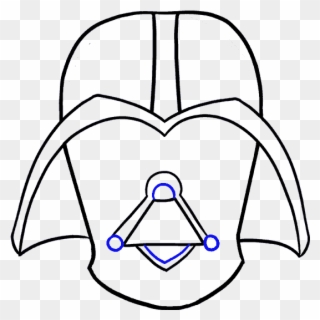 How To Draw Dart Vader - Drawing Darth Vader's Mask Clipart
