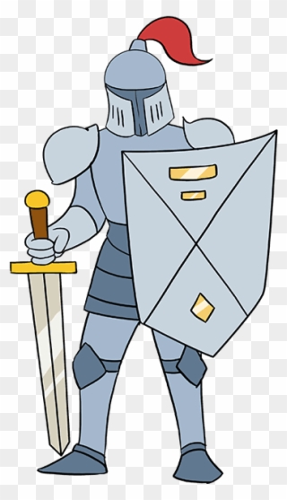 How To Draw Knight - Draw A Knight Step By Step Clipart