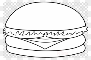 Cheeseburger Black And White Clipart Cheeseburger Hamburger - Easy Drawings Of A Football Player - Png Download