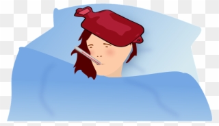 Fever, Sick, Thermometer, Wom - È Arrivata L Influenza Clipart