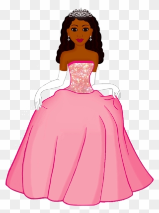 Cute Cartoon Images Of Pretty African American Princes Clipart
