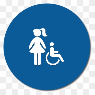 Title 24 Girl S Restroom Door Signs Handicap No Text - Girls And Boys Restroom Sign Clipart