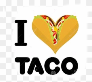 Tacos Sticker - Heart Taco Clipart
