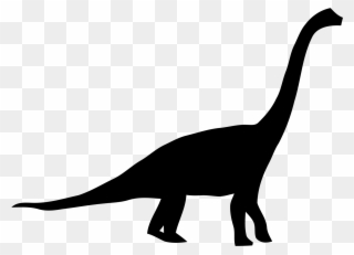 Brachiosaurus Clipart Svg - Brachiosaurus Dinosaur Silhouette - Png Download