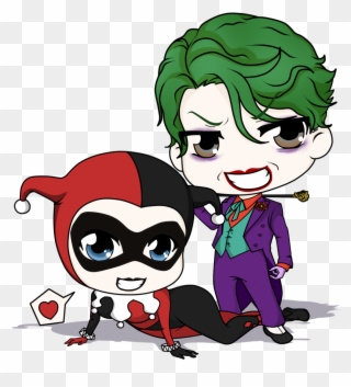 Joker Clipart Chibi - Png Harley Quinn And Joker Transparent Png