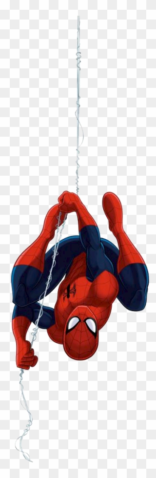 Spider Man Upside Down, Spider Man Hang - Ultimate Spider Man Upside Down Clipart