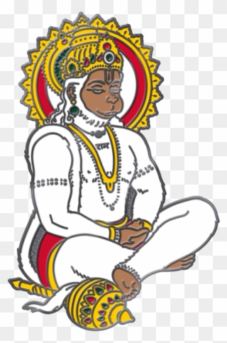 Hanuman Pin - Hanumanji Line Art Clipart