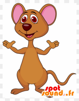 Rat Mascot, Mouse Brown And Pink - Mouse Holding Cheese Clipart