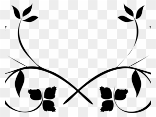 Flourish Clipart Leaf - Leaves Black And White Png Transparent Png