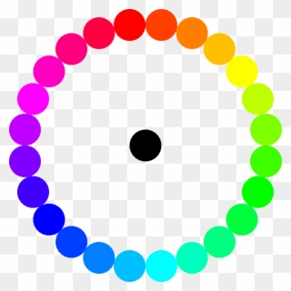 24gon Colors Clipart - Rainbow With A Dot - Png Download
