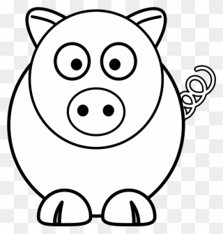 Black And White Pig Clipart No Background Collection - Black N White Pics For Drawing - Png Download