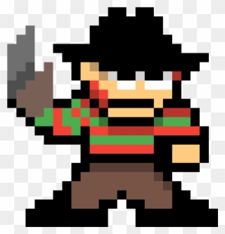 Freddy Krueger - Jason Mask Pixel Art Clipart