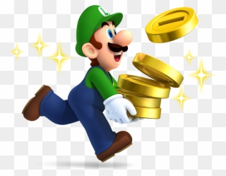 Luigi Clipart Coin - New Super Mario Brothers 2 (nintendo 3ds) - Png Download