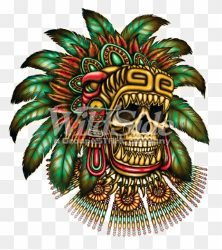 Aztec Skull Warrior Clipart
