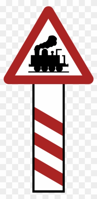 Warning,railway Crossing,road - Eisenbahn Clipart