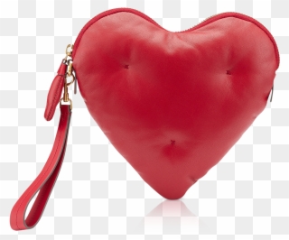 Anya Hindmarch Women's Red Nappa Leather Heart Chubby - Heart Clipart