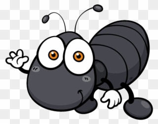 Cockroach Insect Cartoon Illustration - Black Ant Cartoon Clipart