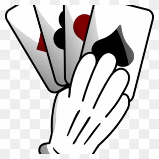 Hand Of Cards Clipart Gloved Hand Of Cards Clip Art - Playing Card Hand Clipart - Png Download