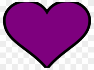 Dark Clipart Purple Heart - Purple Heart Clipart - Png Download