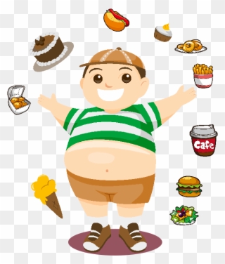 Svg Black And White Download Childhood Obesity Overweight - Child Obesity Vector Clipart