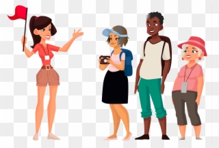 Kind Clipart Group 10 Person - Tour Guide Cartoon - Png Download