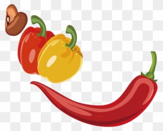 Chili Vegetable Vegetables Download - Chiles Dibujo Png Clipart