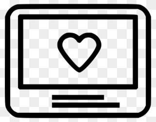 Love Heart Screen Monitor Comments - Television Clipart