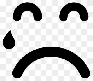 Teardrop Falling On Sad Emoticon Face Comments - Teardrop Face Png Clipart